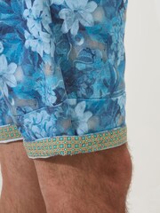 Joe Browns Blue Content Bold Floral Summer Shorts - Image 4 of 5