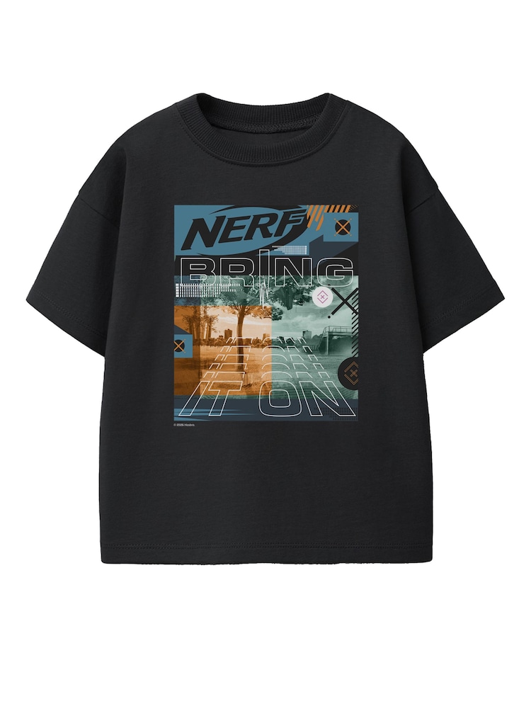 Rags & Rascals Black Hasbro Nerf Bring It On T-Shirt - Image 2 of 2 Rags & Rascals Black Hasbro Nerf Bring It On T-Shirt - Image 2 of 2