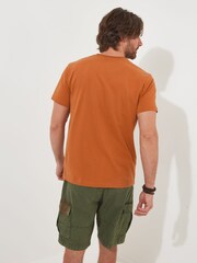 Joe Browns Brown 100% Cotton Engine Blueprint Graphic Crew Neck Short Sleeve T-Shirt - Image 3 of 5