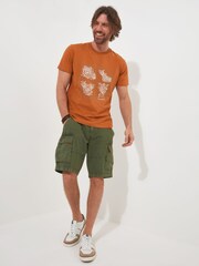 Joe Browns Brown 100% Cotton Engine Blueprint Graphic Crew Neck Short Sleeve T-Shirt - Image 4 of 5