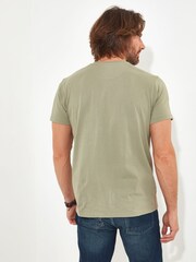 Joe Browns Green 100% Cotton Tonal Guitar Graphic Short Sleeve Crew Neck T-Shirt - Image 3 of 5