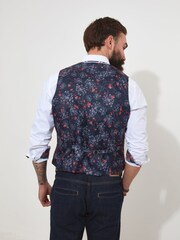 Joe Browns Pink Regular Fit Faux Suede Waistcoat with Contrast Lining - Image 3 of 5