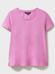 Crew Clothing 100% Cotton Perfect Scoop Short Sleeve Slub T-Shirt - Image 5 of 5