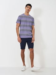 Crew Clothing Purple 100% Cotton Perfect Scoop Short Sleeve Slub T-Shirt - Image 3 of 5