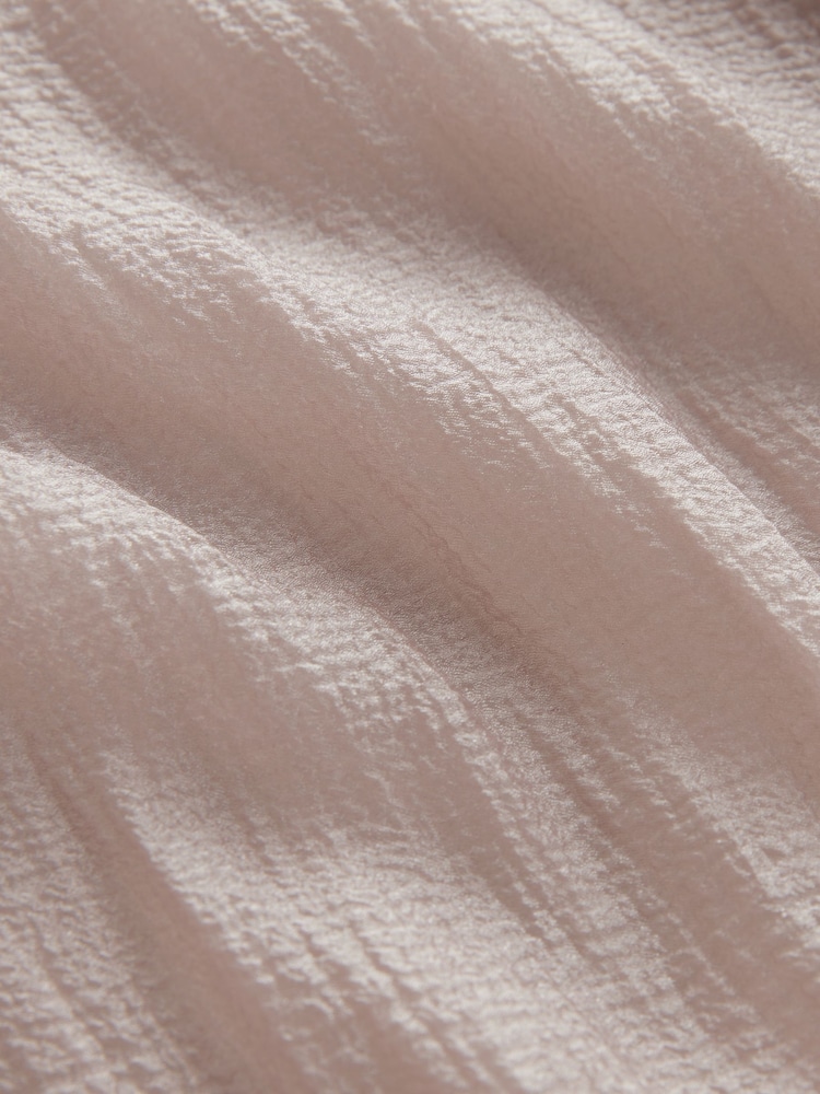 Blush Pink Sheer Textured Long Sleeve Shirt - Image 7 of 7