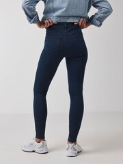 JD Williams Blue High Waist Supersoft Skinny Jeans - Image 2 of 4