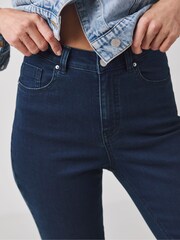 JD Williams Blue High Waist Supersoft Skinny Jeans - Image 4 of 4