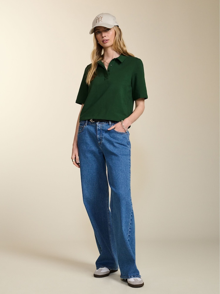 Baukjen Green Margaret Regenerative Cotton Polo Shirt - Image 4 of 4