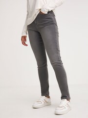 JD Williams Grey High Waist Supersoft Slim Leg Jeans - Image 2 of 4