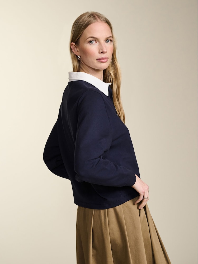 Baukjen Blue Fernanda Regenerative Cotton Rugby Top - Image 2 of 4