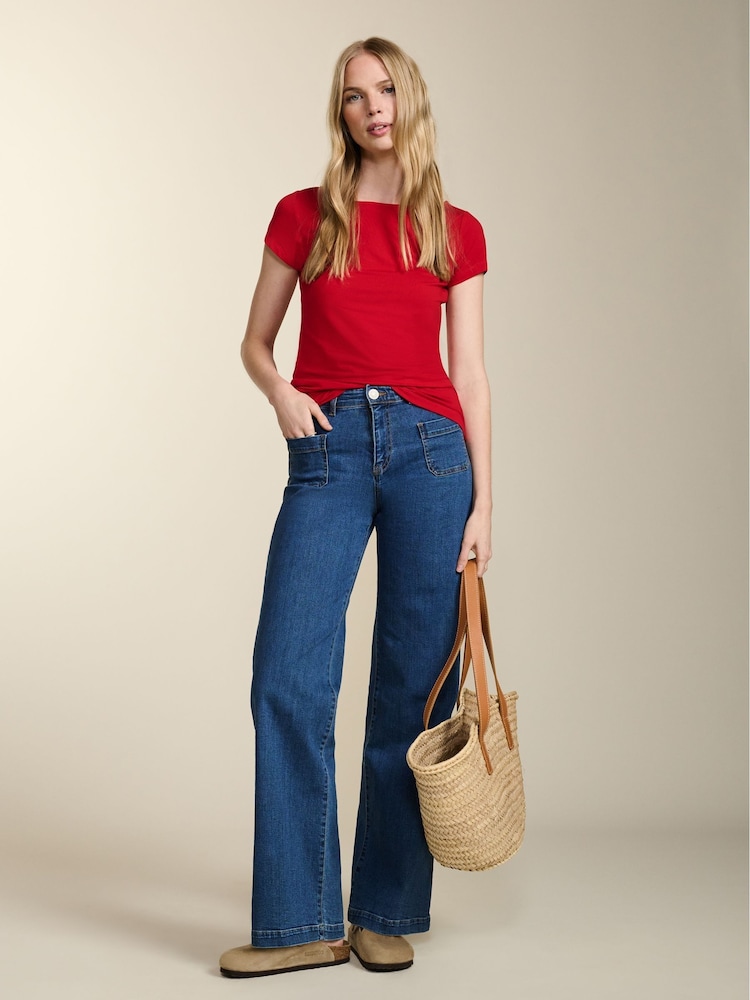 Baukjen Red Kylie Top with LENZING™ ECOVERO™ - Image 2 of 3