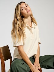 Baukjen Green Margaret Regenerative Cotton Polo Shirt - Image 1 of 5