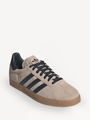 adidas Originals Pink/Navy Gazelle Trainers - Image 3 of 8