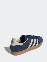 adidas Originals Navy/Pink Gazelle Trainers - Image 6 of 11