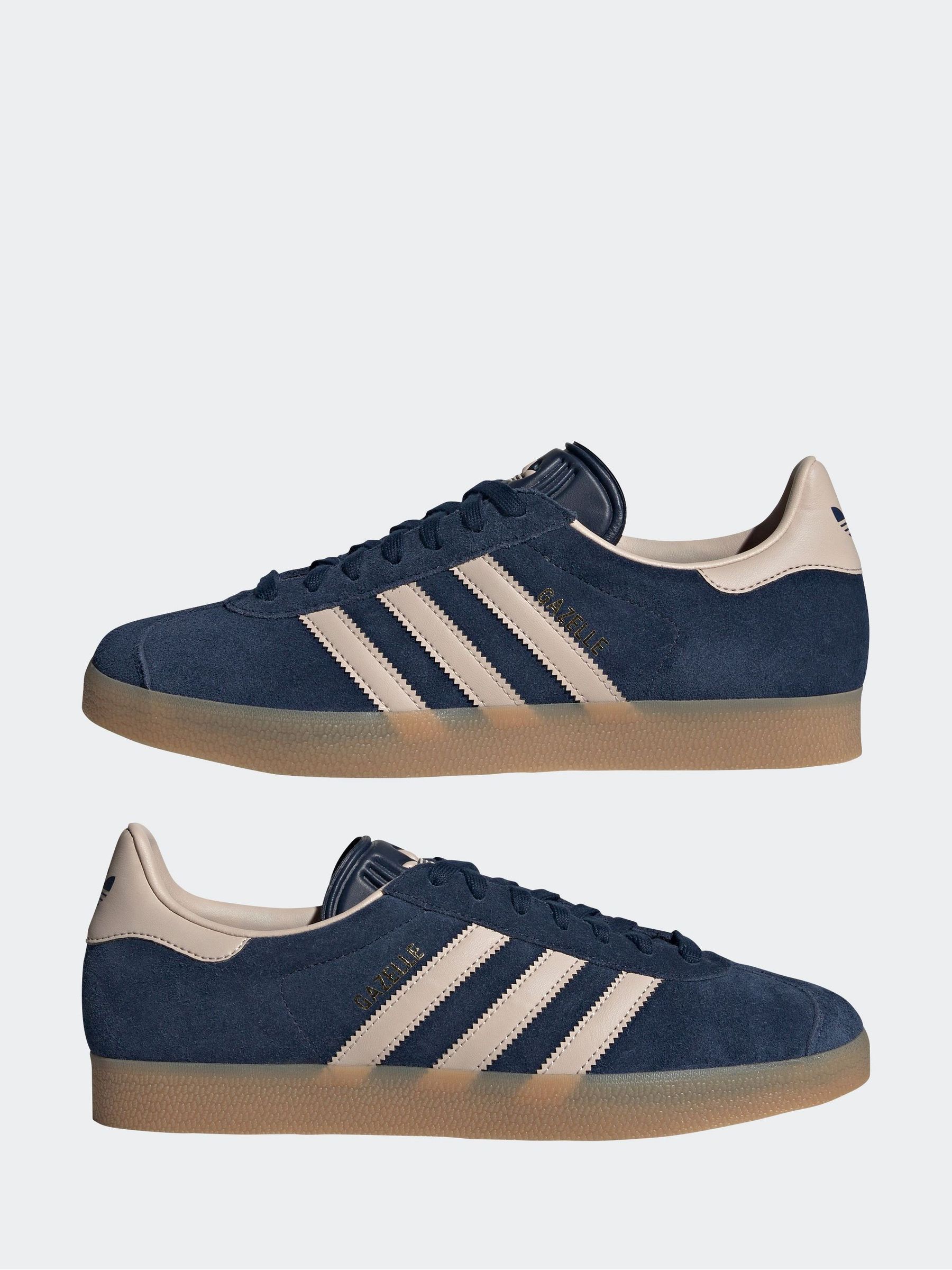 Buy adidas Originals Navy Cream Gazelle Trainers from Next Denmark