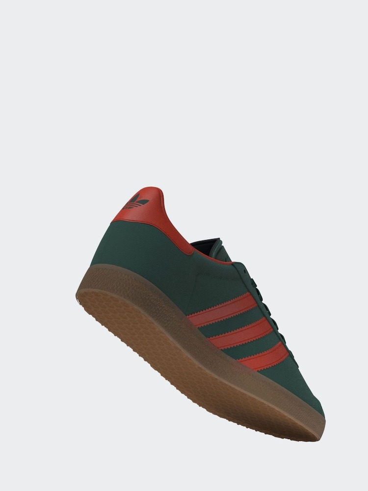 adidas Originals Green/Red Gazelle Trainers - Image 7 of 11