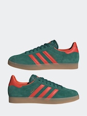 adidas Originals Green/Red Gazelle Trainers - Image 9 of 11