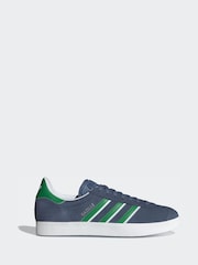 adidas Originals Blue/Green Gazelle Trainers - Image 1 of 8