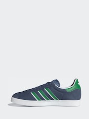 adidas Originals Blue/Green Gazelle Trainers - Image 5 of 8