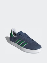 adidas Originals Blue/Green Gazelle Trainers - Image 6 of 8