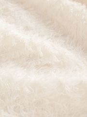 Ecru Cream Long Sleeve Textured Bubblehem Blouse - Image 6 of 7