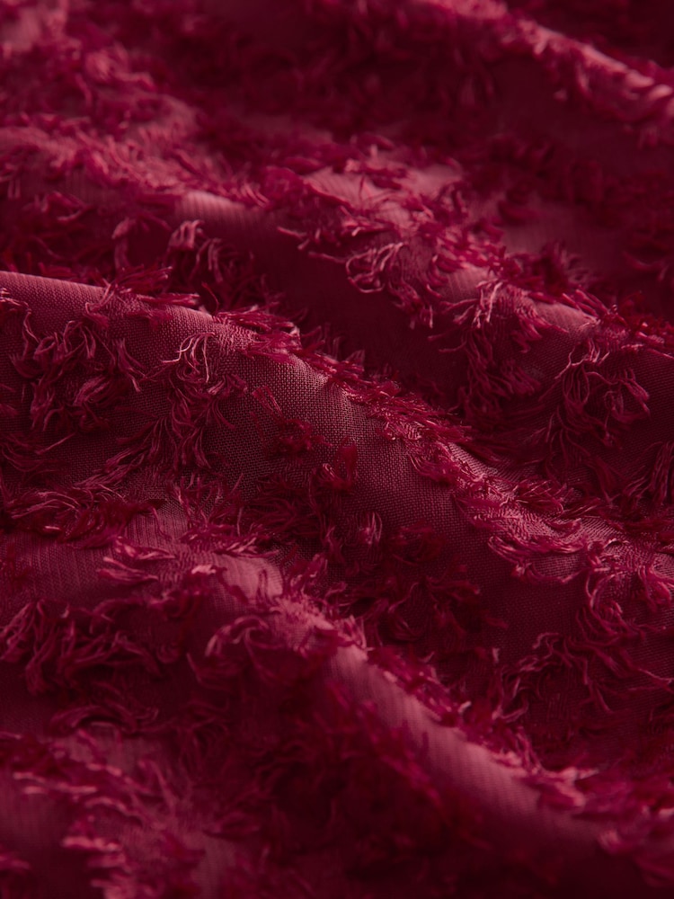 Burgund - Langärmlige Bluse mit Textur und Ballonsaum - Bild 9 von 9 Burgund - Langärmlige Bluse mit Textur und Ballonsaum - Bild 9 von 9