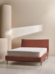 MADE.COM Orange Corduroy Harlow Bed Frame in Velvet - Image 2 of 4
