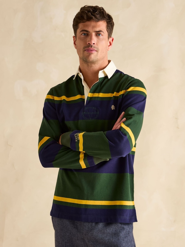Joules Rugby Club Green & Navy Shirt - Image 1 of 7