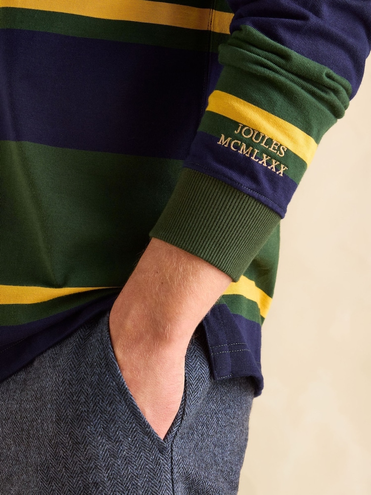 Joules Rugby Club Green & Navy Shirt - Image 6 of 7