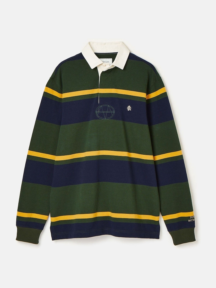 Joules Rugby Club Green & Navy Shirt - Image 7 of 7