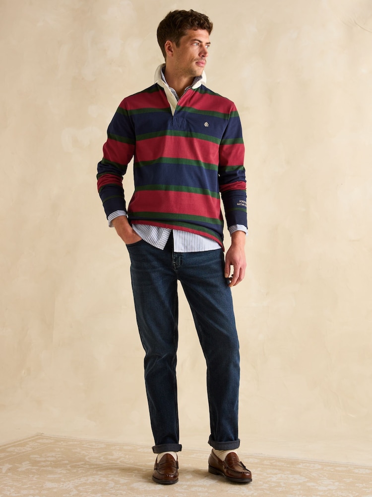 Joules Rugby Club Red & Navy Shirt - Image 3 of 8