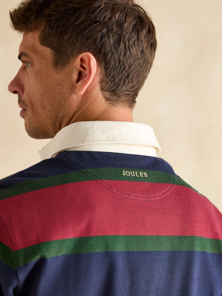 Joules Rugby Club Red & Navy Shirt - Image 7 of 8