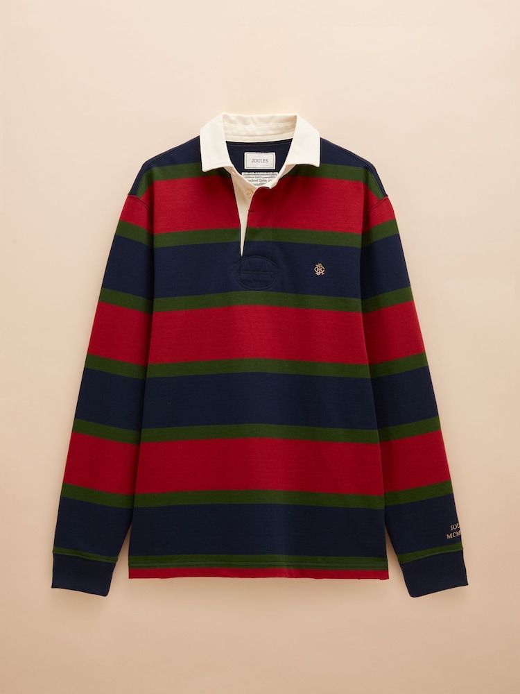 Joules Rugby Club Red & Navy Shirt - Image 8 of 8