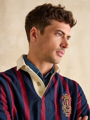 Joules Rugby Club Navy & Red Shirt - Image 7 of 9