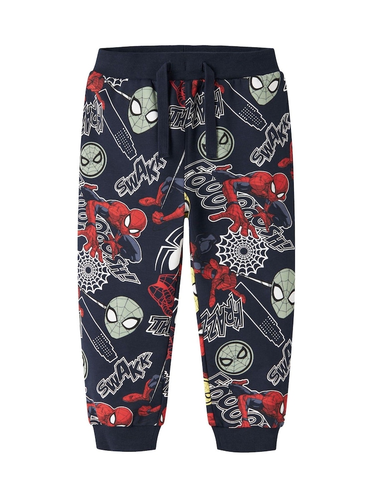 Name It Blue Spiderman Printed Sweatpants - Image 3 of 3 Name It Blue Spiderman Printed Sweatpants - Image 3 of 3