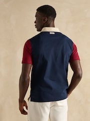 Azul marino/rojo - Joules Short Sleeve Rugby Club Shirt - Imagen 2 de 6