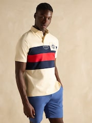 Crema - Joules Short Sleeve Rugby Club Shirt - Imagen 1 de 6