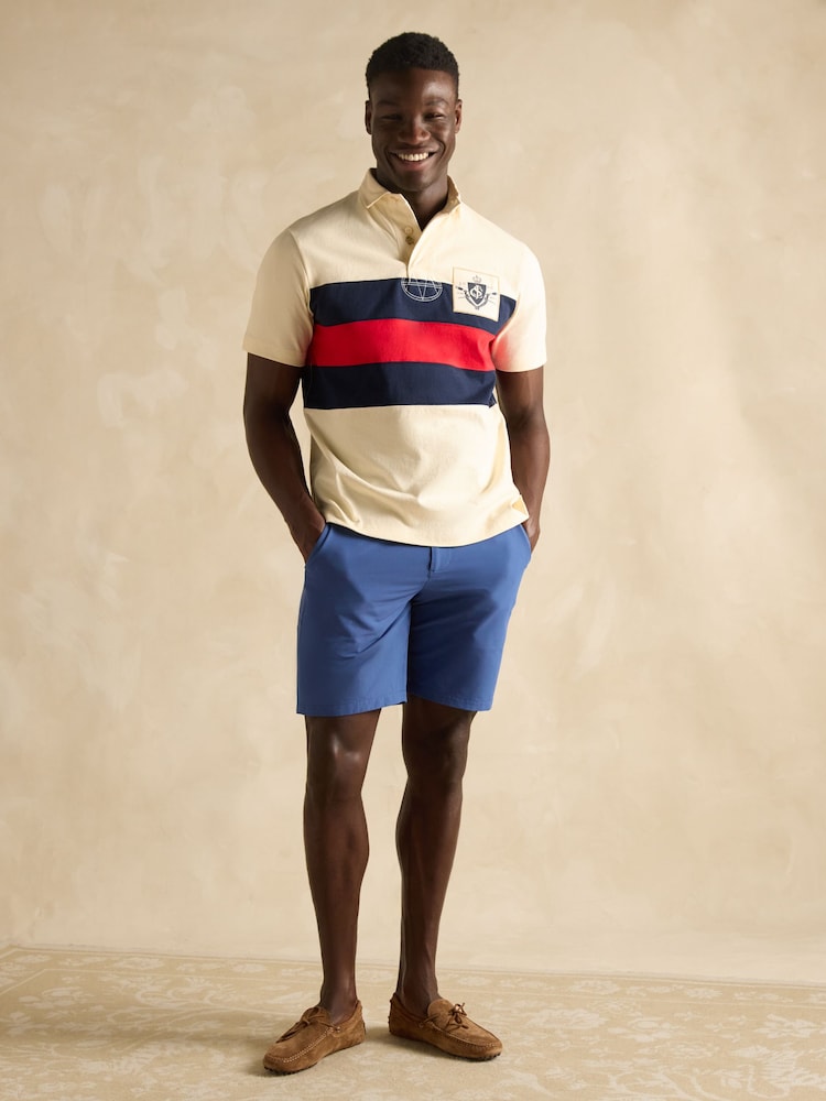 Joules Short Sleeve Cream Rugby Club Shirt - Image 3 of 6
