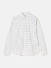 Joules Oxford Cream Check Long Sleeve Classic Fit Shirt - Image 8 of 8