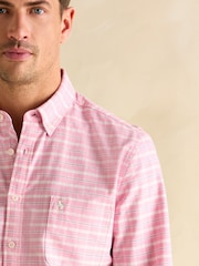 Joules Oxford Pink Check Long Sleeve Classic Fit Shirt - Image 2 of 9