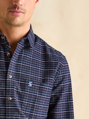 Joules Oxford Navy Check Long Sleeve Classic Fit Shirt - Image 4 of 11