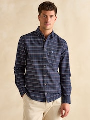 Joules Oxford Navy Check Long Sleeve Classic Fit Shirt - Image 5 of 11