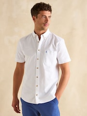 Joules Oxford White Short Sleeve Classic Fit Shirt - Image 3 of 9