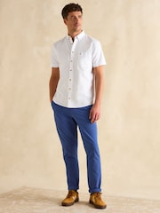 Joules Oxford White Short Sleeve Classic Fit Shirt - Image 6 of 9