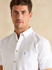 Joules Oxford White Short Sleeve Classic Fit Shirt - Image 7 of 9