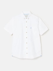 Joules Oxford White Short Sleeve Classic Fit Shirt - Image 9 of 9
