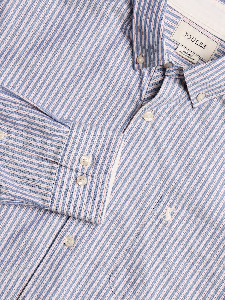 Joules Oxford Blue Stripe Classic Fit Shirt - Image 1 of 12