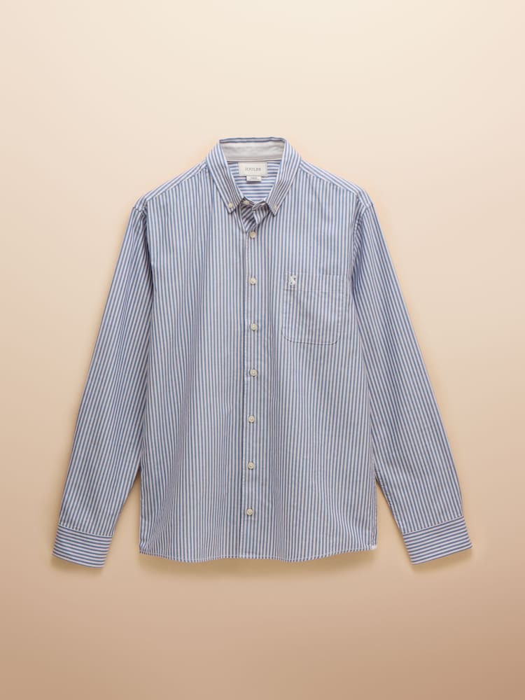 Joules Oxford Blue Stripe Classic Fit Shirt - Image 12 of 12