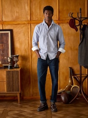 Joules Oxford Blue Stripe Classic Fit Shirt - Image 3 of 12
