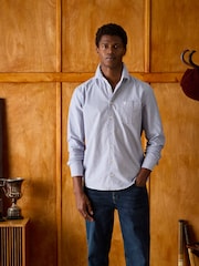 Joules Oxford Blue Stripe Classic Fit Shirt - Image 4 of 12